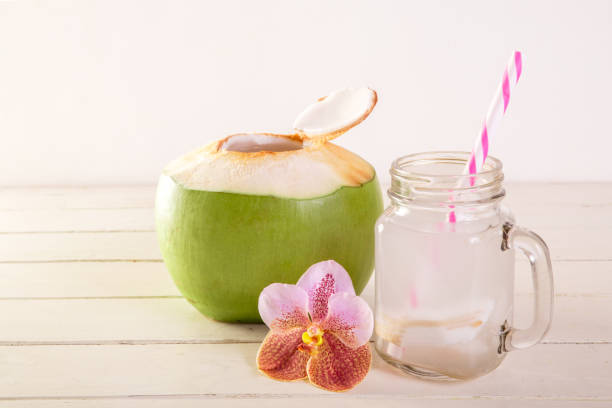 istock Coconut juice,Drink coconut water 1036778074