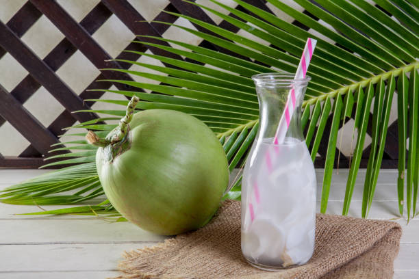 istock Coconut juice,Drink coconut water 1036778266