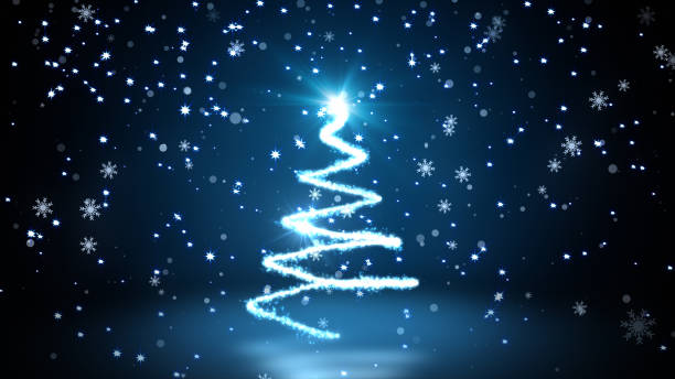 istock Background of Christmas Snowflakes and christmas tree which can be useful for Christmas,Holidays and New Year designs and presentation.  seamlessly loop-able Background animation. 1036808030