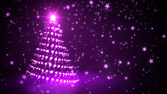 Background of Christmas Snowflakes and christmas tree which can be useful for Christmas,Holidays and New Year designs and presentation.  seamlessly loop-able Background animation.