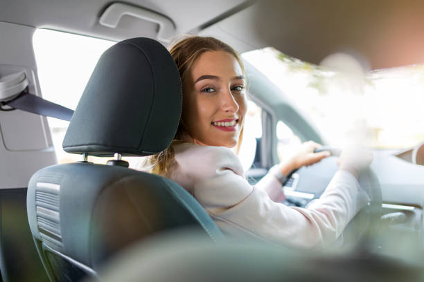 istock Woman driving a car 1036809424