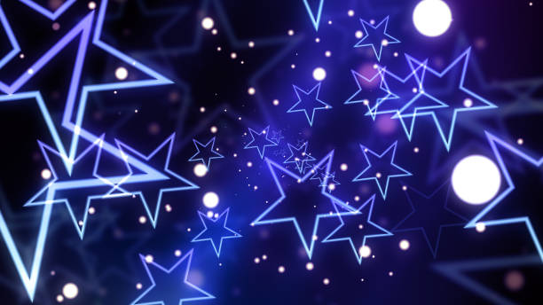 istock Glowing stars and glittering particles for celebration and parties and events. 1036811228