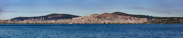 Panoramic view of Istanbul from KadÄ±koy to Pendik from princess islands Panoramic view of Istanbul from KadÄ±koy to Pendik from princess islands kartal stock pictures, royalty-free photos & images