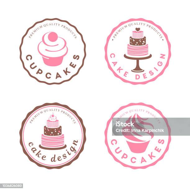 Vector Design Element Cake Icons Set Stock Illustration - Download Image Now - Logo, Bakery, Cake