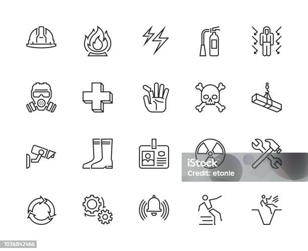 Warning Icons Stock Illustration - Download Image Now - Icon Symbol, Occupational Safety And Health, Skull and Crossbones