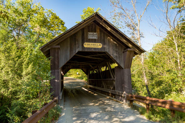 istock Covered Bridge Gold Brook in Stowe Vermont 1036844860
