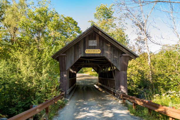 istock Covered Bridge Gold Brook in Stowe Vermont 1036848628