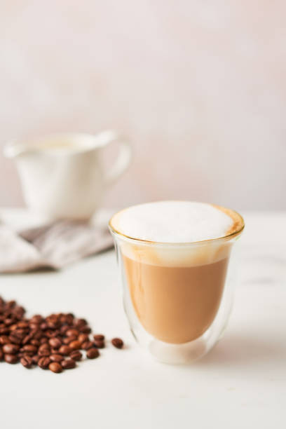 istock Cappuccino in a double walled glass 1036849028