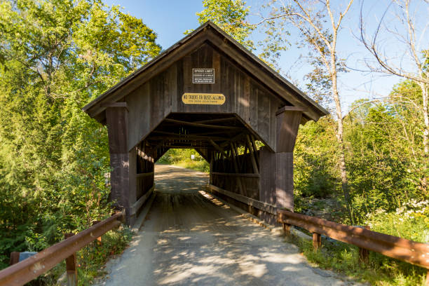 istock Covered Bridge Gold Brook in Stowe Vermont 1036849072