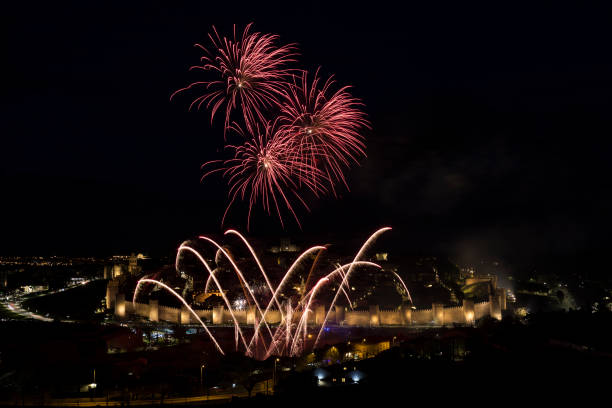istock Avila, Spain, fireworks in the beautiful walled city 1036851154