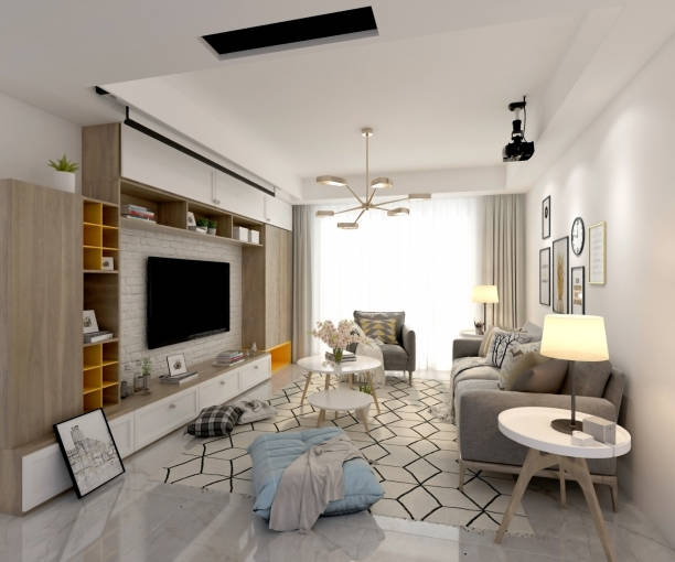 istock 3D render of Living Room 1036854526