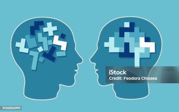 Vector Concept Of A Puzzle Head Brain Neurology And Psychology Stock Illustration - Download Image Now