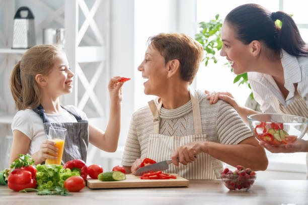 istock Happy family in the kitchen 1036857982