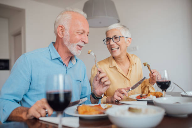 istock Senior couple eating lunch 1036881734