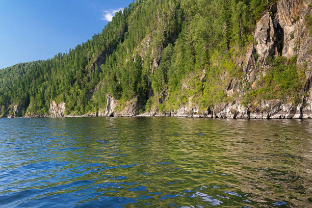 istock Mount Teletskoye lake view from the water 1036884830