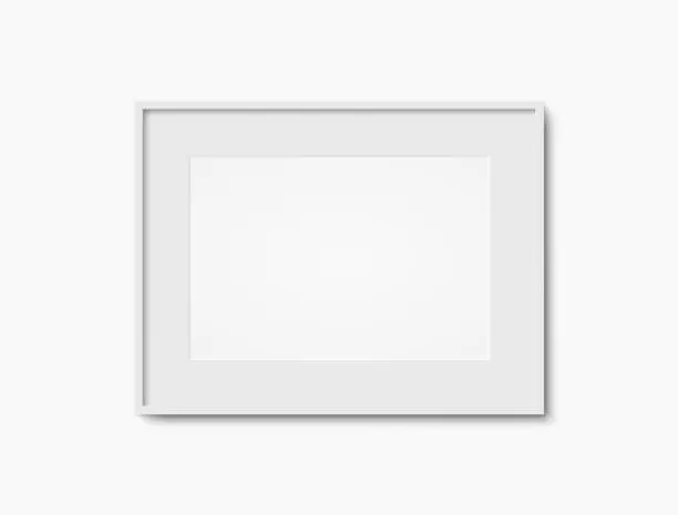 Vector illustration of Blank white photo frame