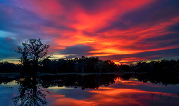 istock Sunset Reflections of Landscape in Lake. 1036899772