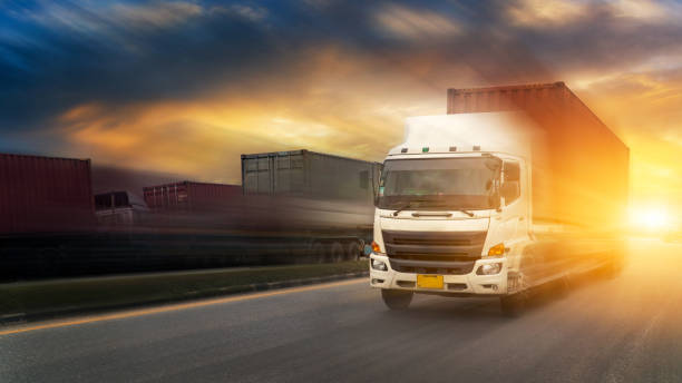 istock Truck driving on the the highway 1036899798