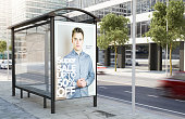 bus stop fashion sale advertising billboard