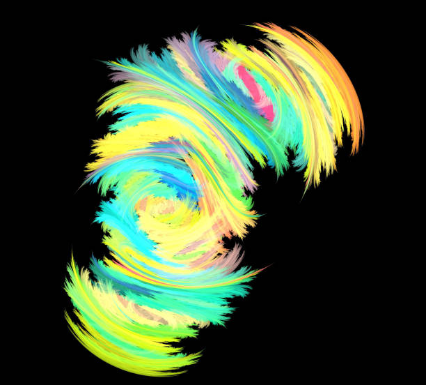 istock image of one Digital Fractal on Black Color 1036906698