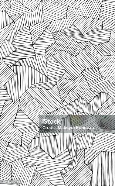 Difficult Uncolored Adult Coloring Book Page With Optical Illusion And Distortions For Adults Or Kids Stock Illustration - Download Image Now