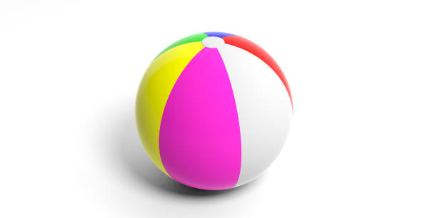 istock Colorful beach ball isolated on white background. 3d illustration 1036926550