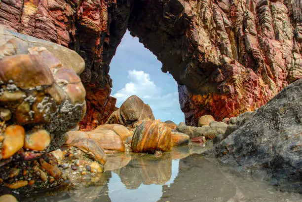 Pedra Furada (Holed Stone) at Jericoacoara beach - Ceara, Brazil