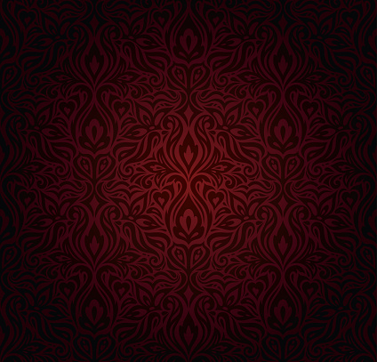 Dark Red Brown Wallpaper Seamless Vector Design Background Stock  Illustration - Download Image Now - iStock