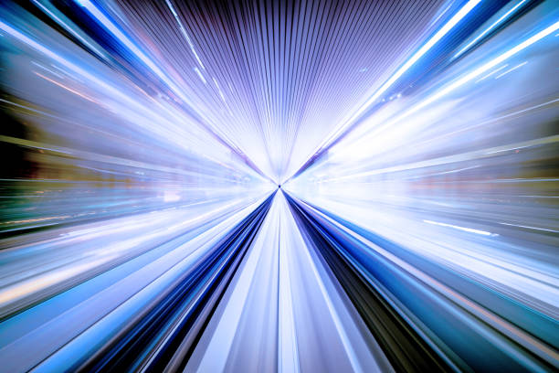 istock high speed abstract MRT track of motion light for design background 1036949212