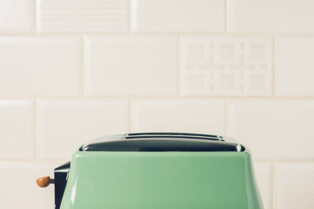Toaster in vintage style closeup