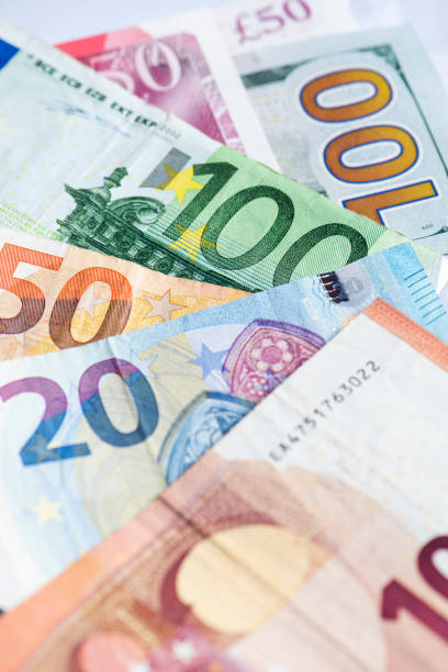 istock Euro Currency with £50 and 100$ 1036960422