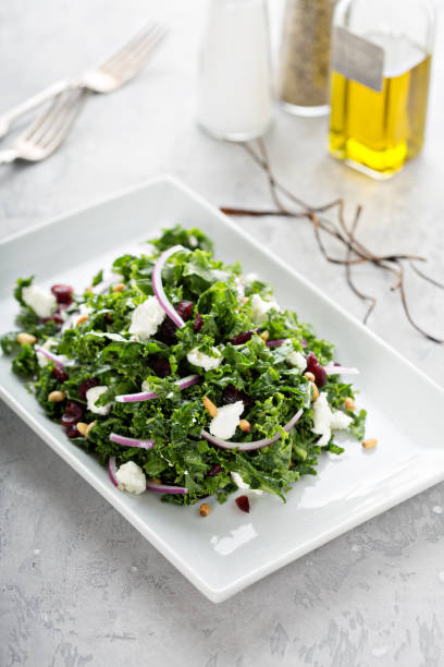istock Kale salad with cranberry and feta 1036965500