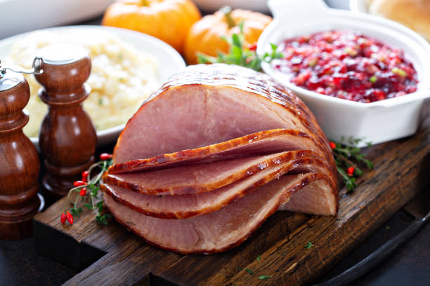 istock Holiday glazed sliced ham 1036966536