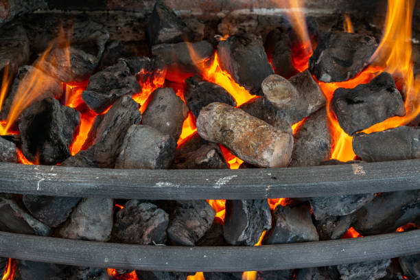 istock Warm and cozy fire on winter in a fireplace 1036996618