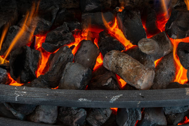 istock Warm and cozy fire on winter in a fireplace 1036996714