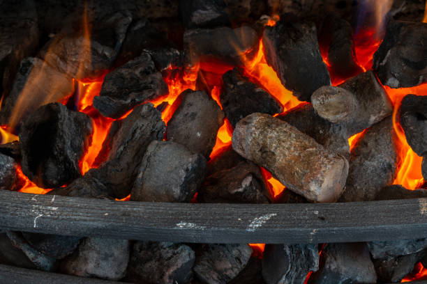 istock Warm and cozy fire on winter in a fireplace 1036996732