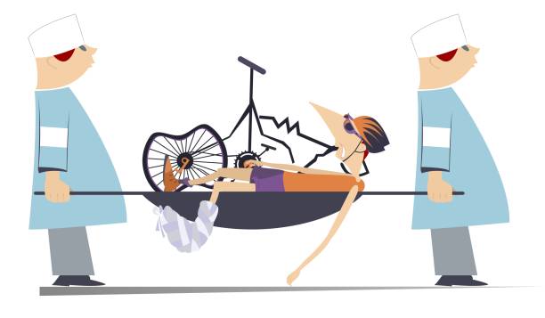 696 Cartoon Of Bike Accident Illustrations & Clip Art - iStock