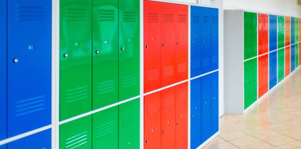 istock Colorful school metal lockers 1037058852