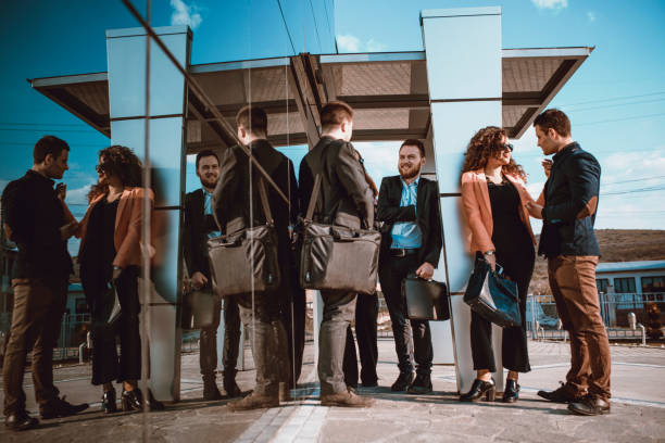 istock Group of Young Colleagues Leaving the Building After Work 1037062398