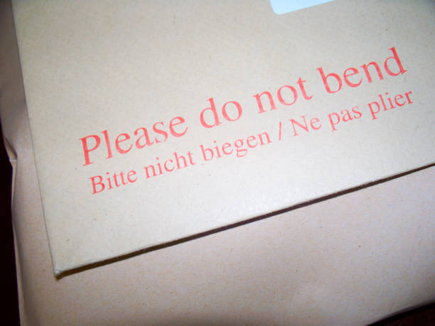istock Postal Envelope With 'Please Do Not Bend' on the front of it 1037080866