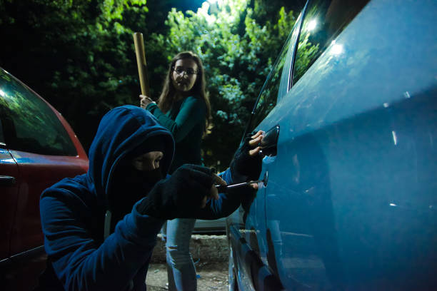 istock Parking attack - Defense - Defense against thieves 1037091398