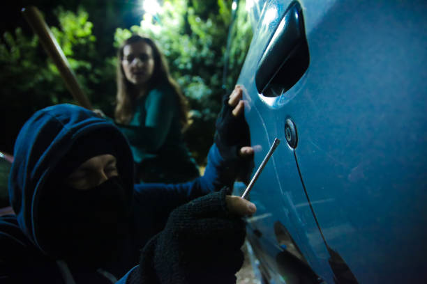 istock Parking attack - Defense - Defense against thieves 1037096482