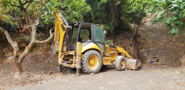 istock Yellow bulldozer. Heavy Bulldozer. excavator 1037105732