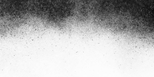 Gradient halftone vector texture overlay. Monochrome abstract splattered background. Gradient halftone dots vector texture overlay persistence stock illustrations