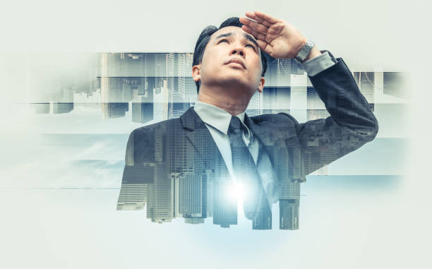 istock Double exposure - Business Leader Vision 1037188356