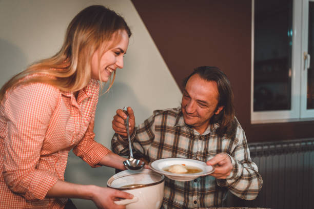 istock Multi-generational family celebrating thanksgiving at home 1037189244