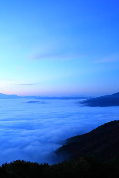 Tono City, Iwate Prefecture Mountain ranges and sea of ​​clouds