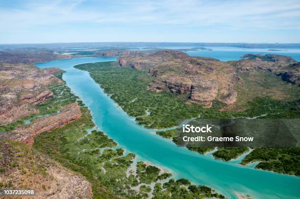 Aerial View Of Porosis Creek Prince Frederick Harbour Kimberley Coast Australia Stock Photo - Download Image Now