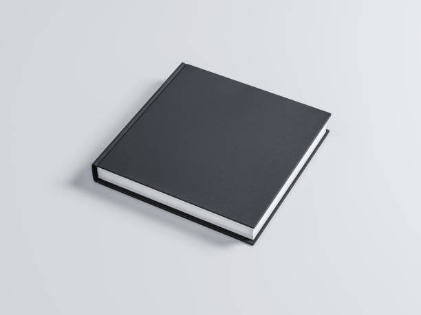 istock Black square Book Mockup with textured cover 1037276104