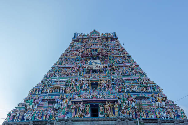 istock Hindu god and goddess sculptures on temple tower 1037283894